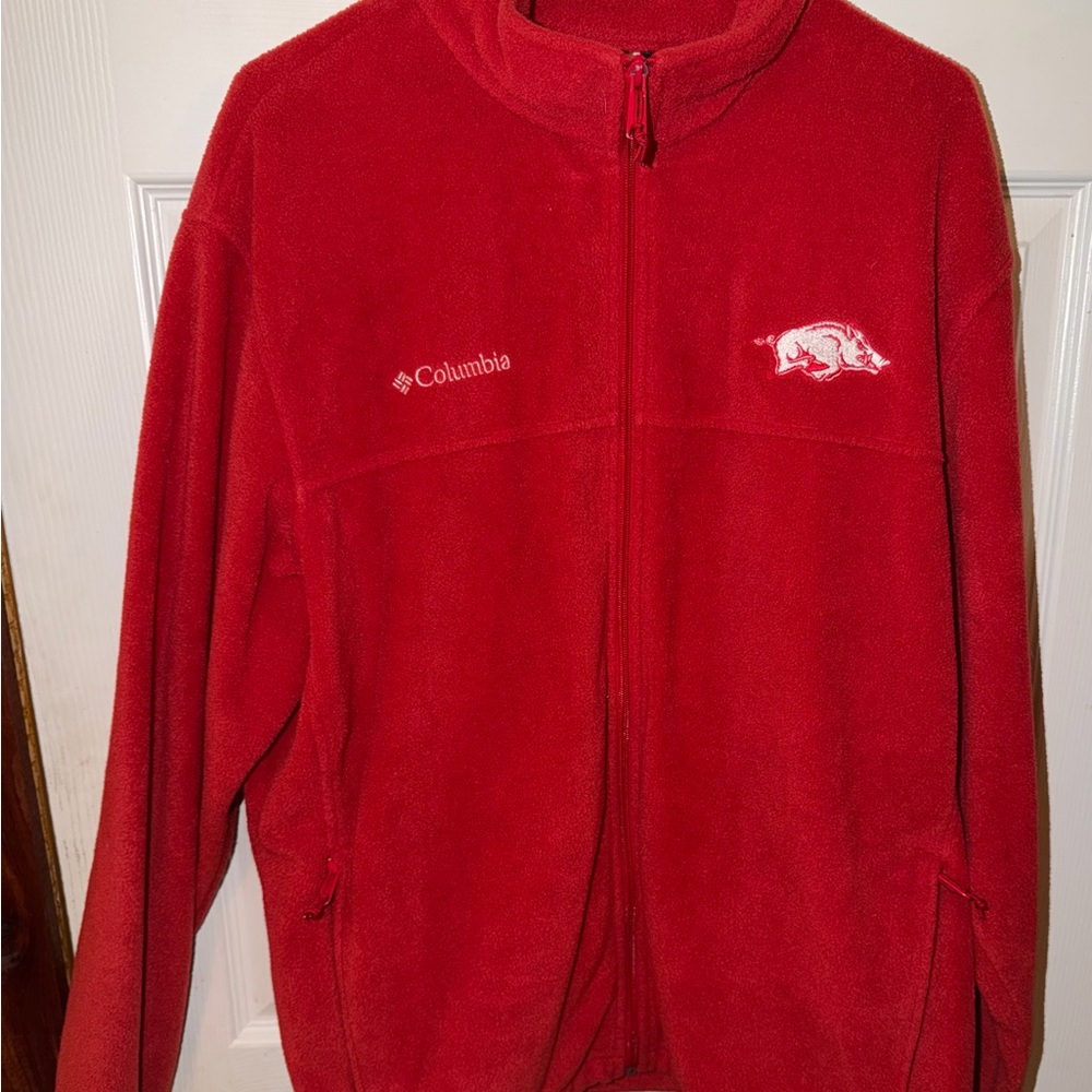 Columbia men’s Red Full-Zip Fleece Jacket